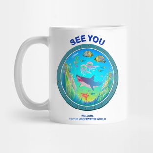 View at the maritime underwater world Mug